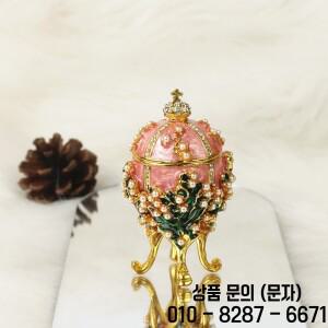 수제 홈 장식 미니 장신구 상자 아연 합금 보석 Faberge 계란 모양 결혼 발렌타인 데이