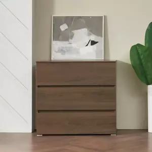 침실 거실 아이방 꾸미기 화이트 월넛 3단 서랍장 800 심플모던 원룸수납 홈스타일링