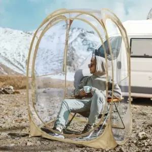 방풍 낚시 빙어 쉘터 텐트 간이 얼음 투명 소형 블루 90x90x150cm 있음