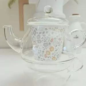 도모 WU84UL98 티포원 세트 내열 유리포트 거름망 차포트 녹차 포트 필터 주전자 티팟 1p