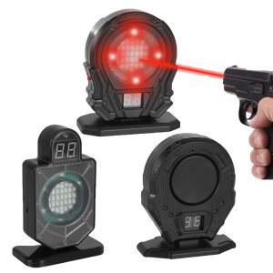 레이저포인터 적외선 감지 전자 채점 대상 레이저 사격 훈련 대상 음향 효과 레이저 빔 연습 장난감이있는 전기 총 대상