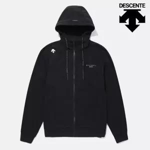 [하프클럽/데상트]데상트 스웨트 오버핏 트레이닝 후드 집업 SP323UFT71BLK0 후드