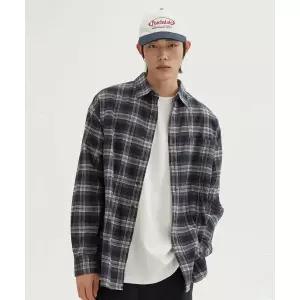 스파오 SPAO 플란넬 오버핏 체크 셔츠_SPYCF4TC54 SPYCF4TC54 560335