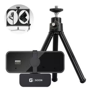 웹캠 FHD 마이크내장 화상회의 온라인수업 면접 컴퓨터 노트북 PC 카메라 렌즈커버 삼각대세트 학교 사무실