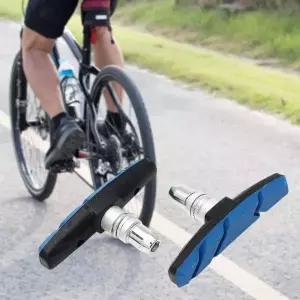 [셀러에이드]자전거 MTB 브레이크 패드 교체용 블루 색상 V형 브레이크슈