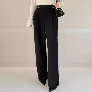 /신상오픈런 여성 세미 캐주얼 롱 슬랙스 와이드핏 오피스룩