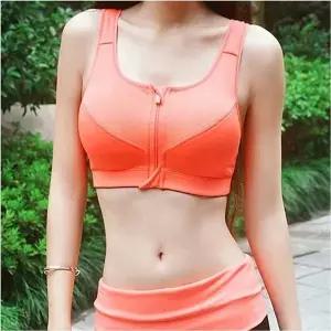 운동복 브라탑 지퍼 여자 민소매 트레이닝복 상의 앞