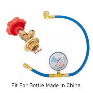 M14 연결용 R134A AC 충전 호스 게이지용 로우 사이드 압력 측정 고무 알루미늄 구조