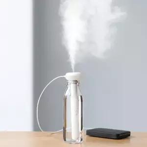 생수병 가습기 생수 가습기 미니 휴대용 사무실 페트병 스틱 도넛 USB +추가필터(롱필터 4개))