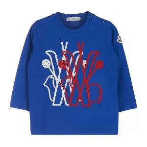 [롯데백화점]몽클레르 로고 패치 그래노블 티셔츠 8D00010 8790M 745 (24-36M)