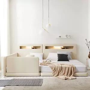 홈즈 스테이 LED 저상형 모듈 패밀리 침대 SS+Q 데이베드형 HSY855