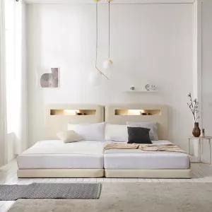 홈즈 스테이 LED 저상형 모듈 패밀리 침대 SS+SS 프레임 HSY850