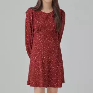 [미쏘]레드 도트 미니 원피스(MIWOWAC26G)