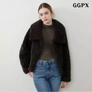 와이드 카라 크롭 퍼 자켓 (GPDJK006D)