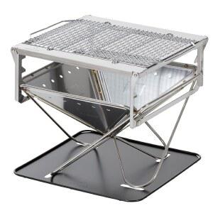 스노우 피크 타키비 파이어 & 그릴, 스테인리스 스틸, 내구성, 휴대성, 접이식, 뒷마당, 파티오, 캠핑, 5피스 세트