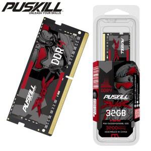 PUSKILL 메모리 램 노트북, DDR4, DDR3L, 16GB, 8GB, 4GB, 32GB, 3200 2666, 2400 1600 1333, Sodimm 노트북 메모리