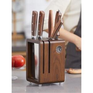 중식도 칼꽂이 식칼보관함 칼거치대 마그네틱 백랍목 원목 거치대 도마 수납 칼보관함