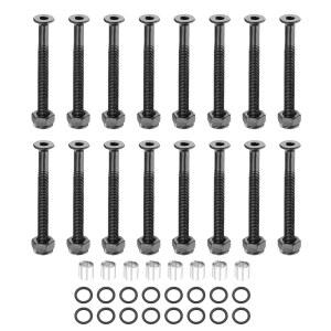 파티킬 스케이트보드 하드웨어 키트 책상 장착 나사 액슬 너트 스페이서 16개 트럭 휠용 와셔