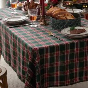 (옵션 4인용)크리스마스 체크테이블보 그린 인테리어 식탁보 소품 장식 플레이팅 홈파티 연말 데코 성탄절