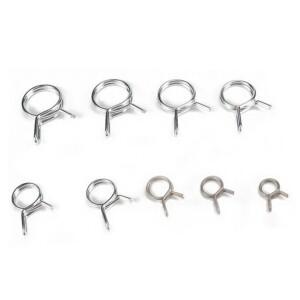 바이크 오토바이 연료 라인 호스 와이어 20Pcs 스테인레스 스틸 스프링 튜브 클램프 더블