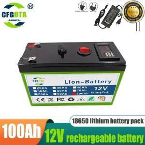 12V 리튬 배터리 100Ah 18650 태양 에너지 전기 자동차 + 3A 용 LiFePO4