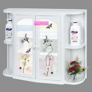 욕실수납장 양날개형 나비 욕실장 욕실 선반 고급 화장실장 수건장 플라스틱