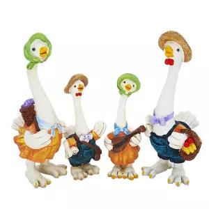 나들이 오리 가족 미니어처 인테리어 카페 장식 소품 인형