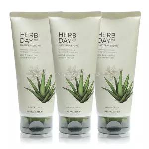 더페이스샵 허브데이 365 마스터 블렌딩 알로에 앤 그린티 클렌징폼 170mlx3ea 폼클렌징 세안제 비누