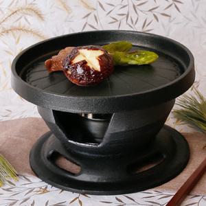 야쿠모 미니화로+혼술 고기불판 무쇠 주물 고체연료 개인 1인 캠핑 화로