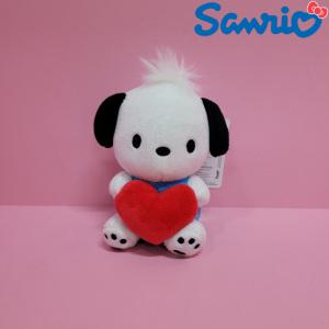 산리오 포차코 하트 가방고리 12cm 애착 강아지 인형