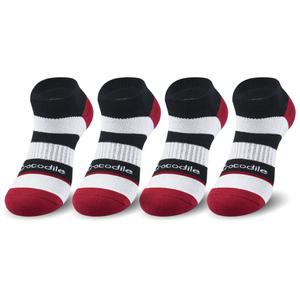 크로커다일 남성 스포츠 쿠션 폴라 스니커즈 양말 CD205 블랙, 4족