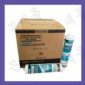 WACKER 럭키실리콘 다목적 글레이징용 비초산 무초산 실리콘(909S) 1BOX(25개)