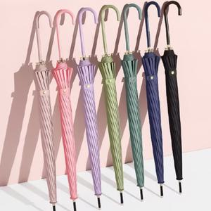 튼튼한 장우산 반자동 16K 골프우산 파스텔 무지 단체선물