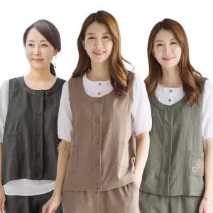 이브바바 중년여성 여름 엄마옷 쿨 자수 인견조끼 베스트