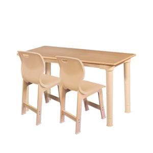 칼라 사각 2인(플라스틱다리) 책상의자세트 학교 유치원 돌봄교실 초등학생