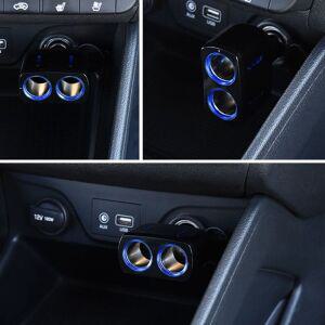 차량용 멀티 소켓 시거잭 LED 2구 자동차 시가잭 시가짹 충전기 usb