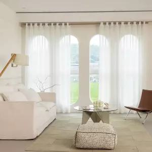 커튼콜 쉬폰커튼 2장구성/아일렛형 핀형 차르르 거실 속커튼