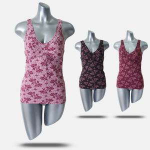 로컬맘 국산 오가닉코튼 노몰드 플라워 피치 나시 브라런닝