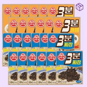 오뚜기 3분 레트로 카레 약간매운맛 200g 12개 짜장 200g 12개