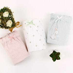 (제이지몰)여아동 사각 팬티 세트 무형광 순면 드로즈 3매 초등 여아 속옷 KW239