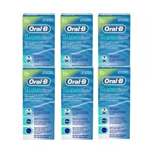 오랄비 슈퍼플로스 치실 50개입x6개 교정용치실 교정치실 Superfloss
