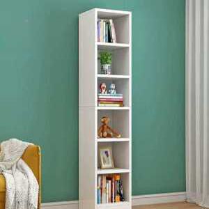 좁은책장 코너 선반 60x30x30 책꽂이 틈새 캐비닛 화이트 슬림 책장 수납장