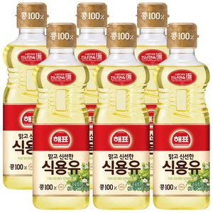 사조 해표 콩기름 0.5L x 6개 / 식용유 유지류 오일 기름
