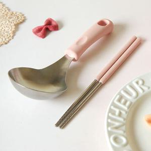 실리콘 미니 국자 젓가락 세트 전현무 스텐 서빙 스푼 앞접시