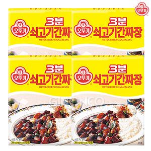 오뚜기 3분 쇠고기 간짜장 200g 4개 간편조리 자취 편리