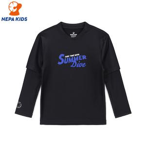 NEPA KIDS 네파키즈 공용 래시가드 반팔 레이어드 티셔츠 KKD3014