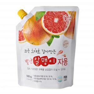 꽃샘 우리집 꽃샘 별난알맹이 자몽 500g 탕비실 홈카페 회사 손님접대 카페 음료베이스 수험생 500g