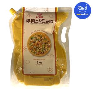오뚜기 오쉐프 허니 머스타드 드레싱 2kg 스파우트팩 소스 업소용 대용량