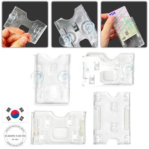 앞유리에붙이는 아파트 주차카드 흡착 케이스 출입증 명함 전화번호 아크릴 꽂이판