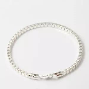 [차차실버]박스체인 연예인 3mm 순은팔찌 남자 여자 남여 커플 탁재훈 실버